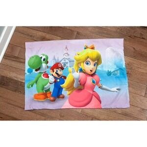 Super Mario Stamdard Pillowcase Yoshi Princess Peach